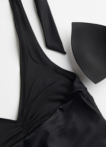 Черный летний купальник слитный H&M