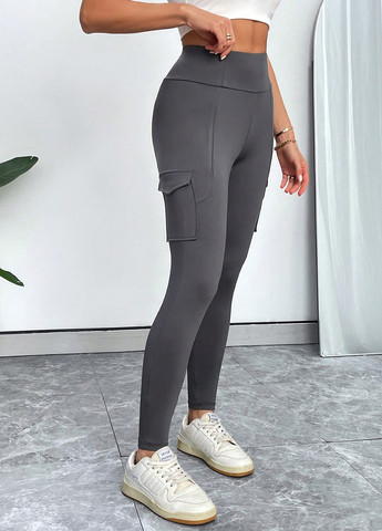 Графитовые демисезонные леггинсы SHEIN