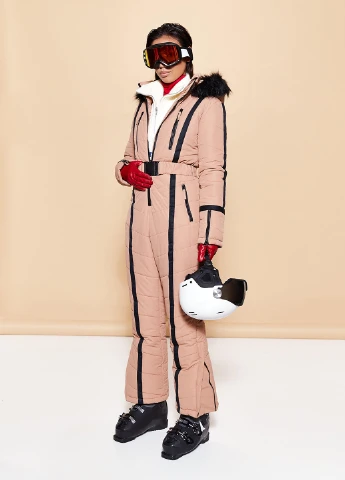 Комбинезон Missguided однотонный бежевый спортивный