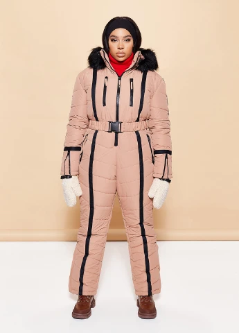 Комбинезон Missguided однотонный бежевый спортивный