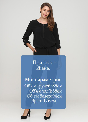 Комбінезон Q/S by S.Oliver комбінезон-брюки однотонний чорний кежуал поліестер