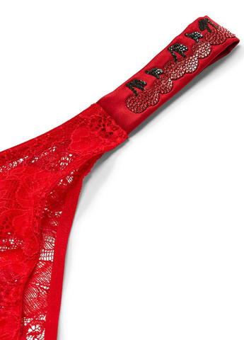 Красный демисезонный комплект (трусики, пояс для чулок) Victoria's Secret