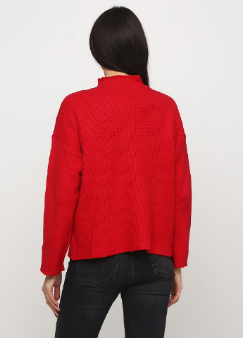 Красный демисезонный свитер Max long fashion