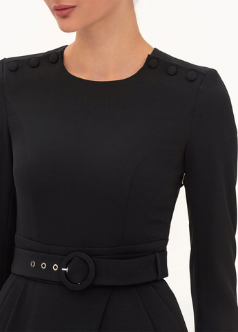 Черное кэжуал платье футляр BGL однотонное