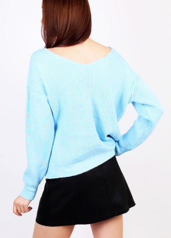 Голубой демисезонный свитер женский голубой размер 46-48 AAA
