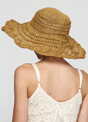 Шляпа Francesca's однотонний бежевий пляжний