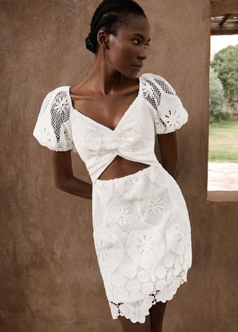 Білий кежуал сукня SHEIN однотонна