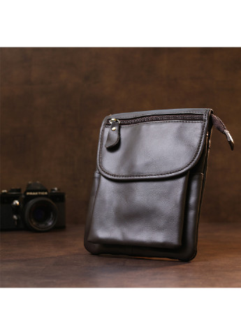Мужская кожаная сумка через плечо 18х21х6 см Vintage (253491272)