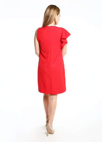 Красное кэжуал платье InDresser однотонное