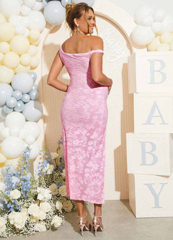 Рожева кежуал сукня для вагітних SHEIN з квітковим принтом