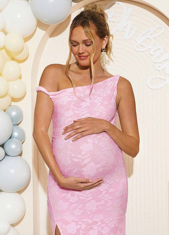 Рожева кежуал сукня для вагітних SHEIN з квітковим принтом