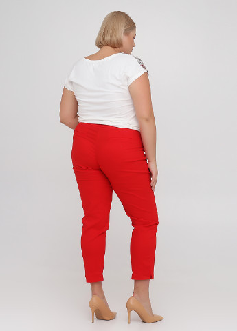 Красные кэжуал демисезонные прямые брюки Reserved