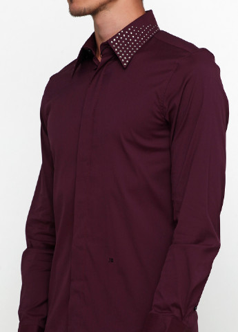 Фиолетовая кэжуал рубашка однотонная Richmond с длинным рукавом