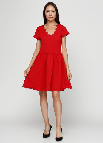 Красное кэжуал платье Dina be by Francesca's с геометрическим узором