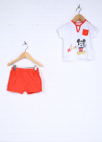 Червоний літній комплект (футболка, шорти) Kiabi