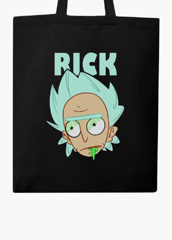 Эко сумка шоппер Рик Санчез и Бендер Рик и Морти (Bender Rick and Morty) на молнии (9227-2942-BKZ) MobiPrint (236265575)