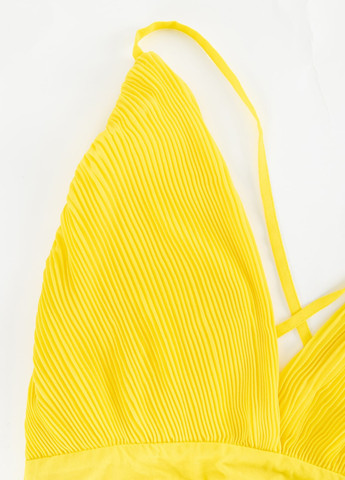 Жовтий кежуал, вечірня сукня з відкритою спиною SHEIN однотонна