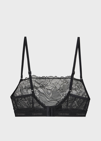 Чёрный бюстгальтер Calvin Klein без косточек полиамид