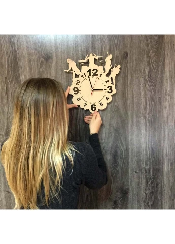 Настінний годинник з натурального дерева "Rock" 7Arts (253566402)