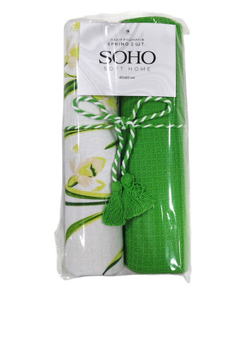 Полотенце (2 шт.), 40х60 см Soho колор блок комбинированный