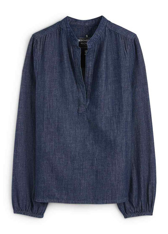 Темно-синяя джинсовая рубашка меланж C&A