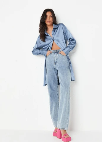 Синя кежуал сукня сукня-сорочка Missguided однотонна