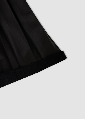 Черная кэжуал однотонная юбка DeFacto плиссе