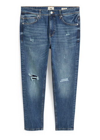 Синие демисезонные слим джинсы C&A