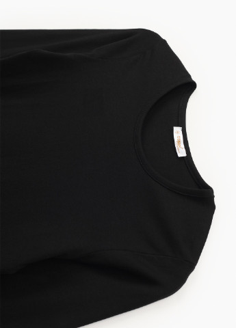 Черная всесезон белье-футболка No Brand