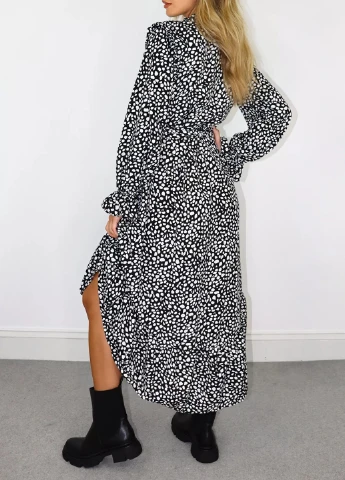 Чорна кежуал плаття, сукня Missguided в горошок