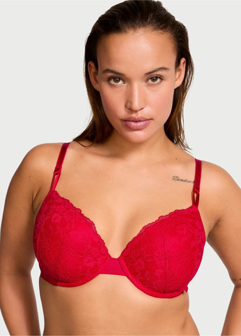 Червоний демісезонний комплект (бюстгальтер, трусики) Victoria's Secret