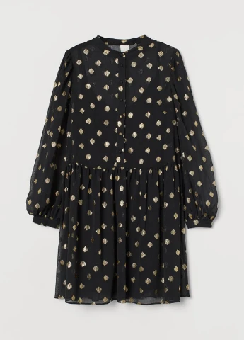 Черное кэжуал платье H&M однотонное