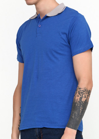 Синяя футболка-поло для мужчин Clartex однотонная