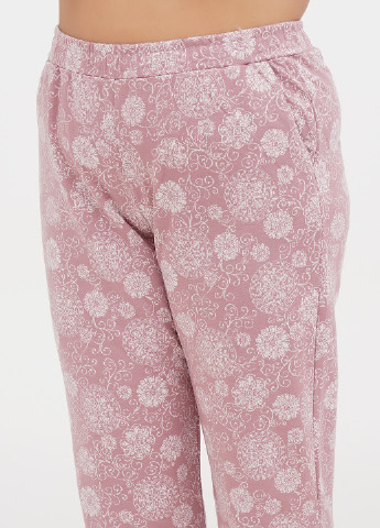 Розовая зимняя пижама (лонгслив, брюки) Cotpark