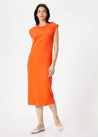 Помаранчева кежуал сукня KOTON однотонна