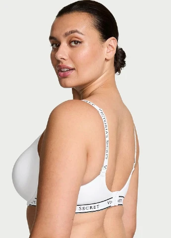 Белый корбей бюстгальтер Victoria's Secret с косточками хлопок, модал, эластан