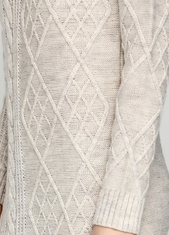 Светло-бежевое кэжуал платье миди Vivacita однотонное