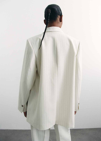 Кремовый женский жакет H&M полосатый - демисезонный