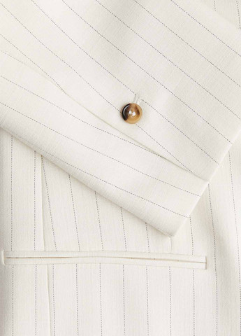 Кремовый женский жакет H&M полосатый - демисезонный