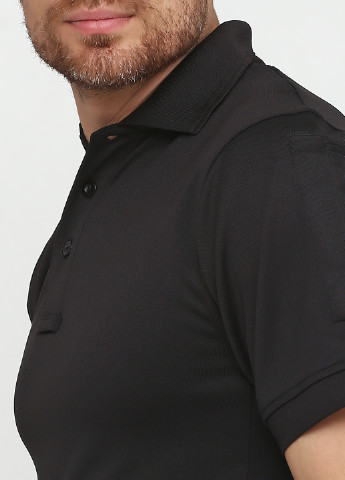Черная футболка-поло для мужчин ELBECO однотонная