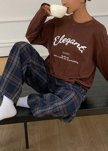 Комбінована всесезон піжама (лонгслів, штани) лонгслів + брюки SHEIN