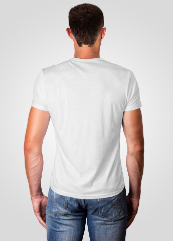 Белая футболка мужская 19м319-17 синяя(електро) с коротким рукавом Malta