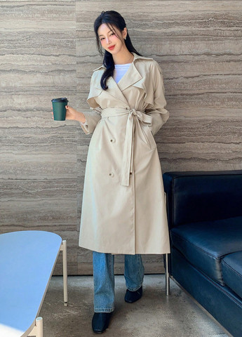 Плащ SHEIN на гудзиках демісезон (333530065)