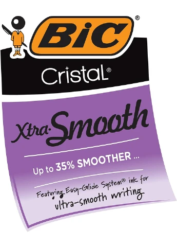 Набор шариковых ручек 10 шт Cristal Xtra Smooth Черный (BICMSP101BK) Bic (255254533)