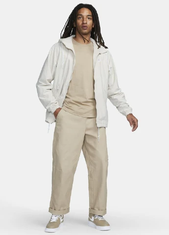Молочная демисезонная куртка fb7397-072 Nike Club Men's Full-Zip Woven Jacket