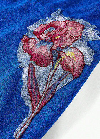 Синее кэжуал, коктейльное платье бандо SHEIN однотонное