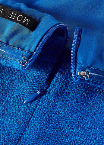 Синее кэжуал, коктейльное платье бандо SHEIN однотонное