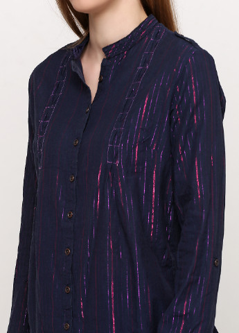 Темно-синяя кэжуал рубашка с абстрактным узором Superdry