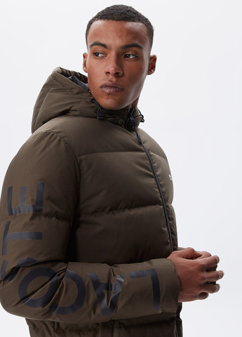 Коричневая зимняя куртка Lacoste