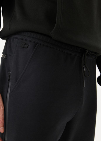 Черные спортивные, кэжуал демисезонные джоггеры брюки Lacoste